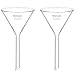 StonyLab 2-Pack Glass Heavy Wall Funnel Borosilicate Glass Funnel, 50mm Diameter, 50mm Stem Length