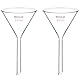 StonyLab 2 Stück Glastrichter Labor Borosilikatglas Trichter, Glass Funnel Kurzer Stiel 50mm Durchmesser, 50mm Stiellänge, Borosilicate Labortrichter