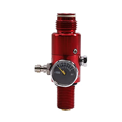 Doole M18 x 1.5 Paintball Tank Regulator PCP Air Tank Regulator 4500PSI in 1800PSI Out Red