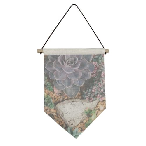 Toile drapeau à suspendre St Flower motif nature et paysage pour déco murale