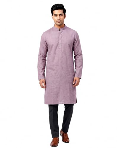 Image of Multi Colored Cotton Plain Men's Ethnic Kurta Only