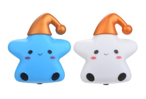 Image of Cute LED Plug-in Night Light with Light Sensor - Blue + White