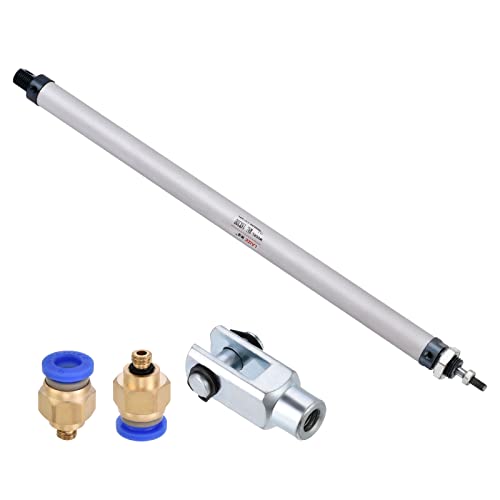 PATIKIL 16mm Bohrung 300mm Hubschrauber Pneumatisch Luft Zylinder Einzel Stab Doppelt Aktion mit Y Anschluss und 2Stk Schnell Beschläge