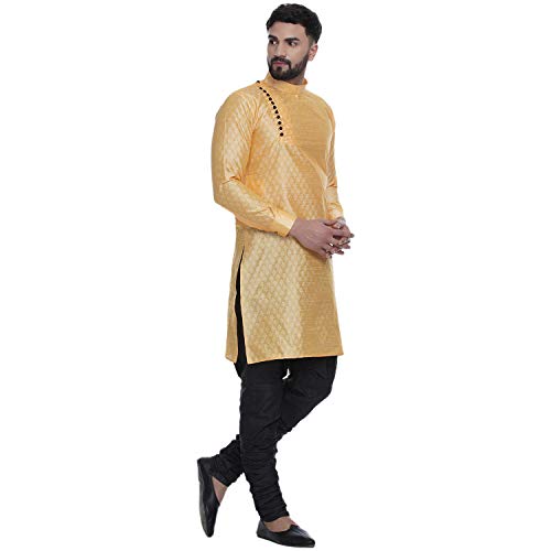 Image of Veera Paridhaan Men's Ethnic Jacquard Printed Long Straight Kurta