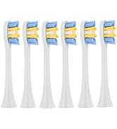 SARMOCARE Electric Toothbrush Replacement Head 6 Pack, Ultra Whitening Brush Head, White