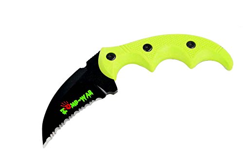 5.75" Zomb-War Black Boot Skinner Knife With Sheath #TOP4