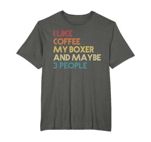 Deutscher Boxer Hund Geschenk Hundebesitzer Kaffee Retro T-Shirt