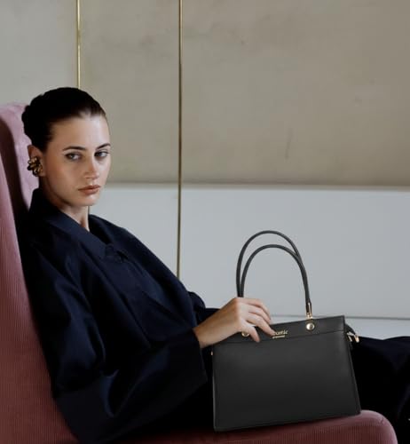 Image of EXOTIC Aurelia Structured Handbag for Women with Multi Compartment Work Bag with Top Handle & Detachable Sling Strap | Elegant Office & Daily Carry Tote