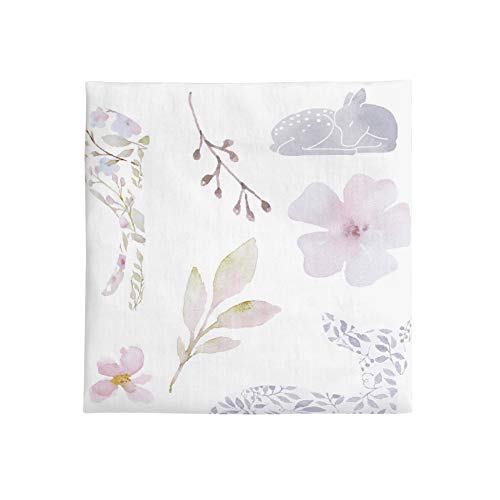 Nojo 4422003 Super Soft Floral Deer Nursery Crib Fitted Sheet thumb #1