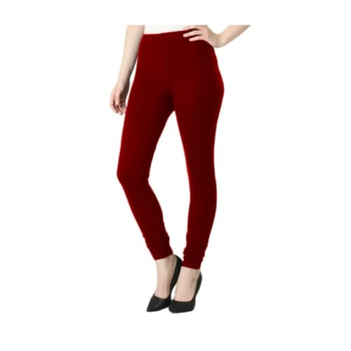 Image of Tanu Women's Cotton Leggings | Ultra-Soft, Stretchable and Comfortable | Casual Slim Fit Full Length Leggings for Women and Girls (Combo Pack of 3)