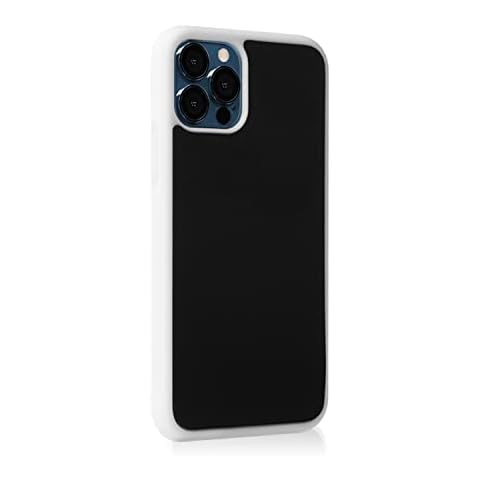 Lobwerk Anti Gravity Mobile Phone case for Apple iPhone 13 PRO MAX 6.7 inch case, self-Adhesive case for Sticking to Surfaces White Cover