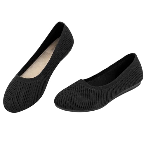 CHIN·MOON Women's Ballet Flats Comfortable Dressy Walking Dress Casual Shoes2