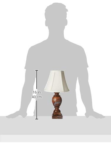 Image of Royal Designs Crackle Alabaster Mini Lamp & White Bell Lampshade