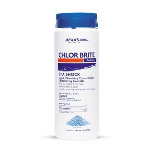 Leslie's Chlor Brite Granular Chlorine Spa Shock 2 lbs LPM 18754
