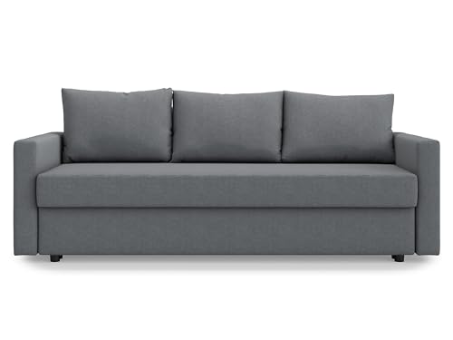 MASTERS OF COVERS Funda de Repuesto Sofá Cama Compatible con IKEA Friheten, Funda para Sofá Cama Friheten, Friheten Funda, 225 x 105 x 83 cm (Gris Oscuro, Poliéster)