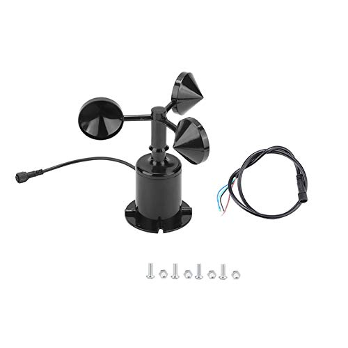 TsoLay 0-70M/S Wind Speed Sensor Environment Signal Output Pulse Type Three Cups Wind Speed Sensor Anemometer DC5-30V