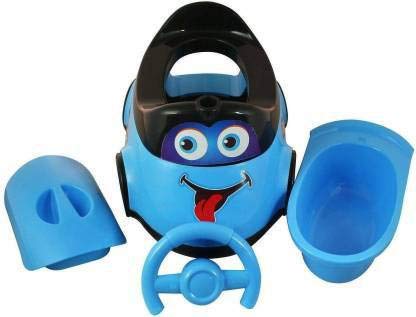 Kidoyzz Adaptable Portable Durable Car Shaped Potty Chair with High Backrest Western Style Toilet for Baby Kids (Blue)