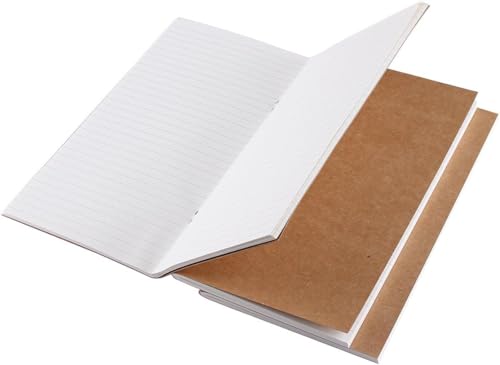 Image of PURESTORY Set of 3 Ruled Travel Journal Refill Inserts - 4.3 x 7.5 Inches, 40 Sheets /80 Pages Each - Notebook Replacement Inserts for Travelers Notebook, Diary & Personal Writing