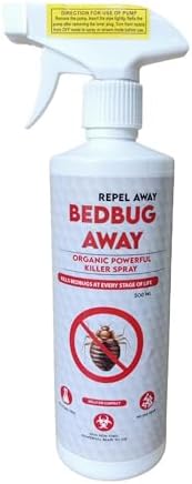 Bedbug Repellent Spray 500ml, Most Powerful Organic Spray, Instant action with Advanced Formula, No Bad Odur, Long Lasting