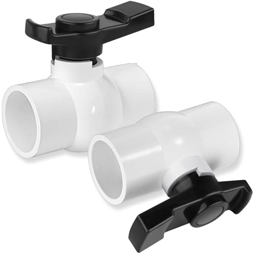 FANOVO 2-in PVC Ball Valve, Slip, Full-Port, Schedule 40