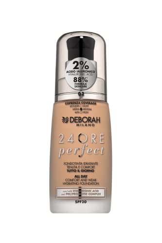 Deborah Milano - 24 Hour Liquid Foundation Perfect Moisturising SPF 20, N.2 True Beige, 30.0 ml, 1