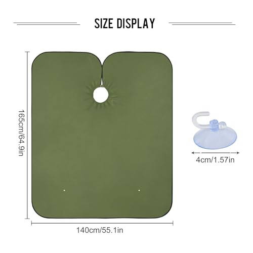 Capa de barbería impermeable color sólido para hombre miniatura 3