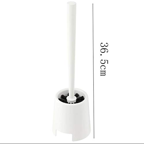 White Toilet Bowl Cleaner Brush Set with Holder Caddy - Plastic Toilet Brush with Bracket for Easy Storage and Cleaning, Ideal Bathroom Accessory - Image 5