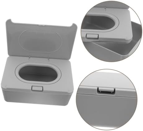 NULYLU Portable Plastic Wipe Container with Sealing Design Lid and Leakproof Rim for Wet Wipes and Tissues, Features Onekey Toggle and Reinforced Construction, for Car and Washbasins — view 8