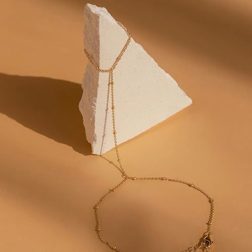 Poxtex Pearl Bracelets for Women, 925 Sterlling Silver Adjustable Waterproof Bracelets Set, Simple Heart Link, Dainty 6mm Pearl Bracelets, Layered Multilayer Bracelets, Jewelry Gifts for Women