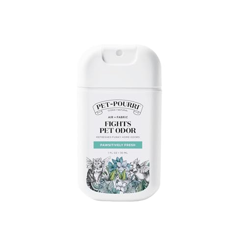Poo-Pourri Pawsitively Fresh Pocket Deodorizer Spray – Dog & Cat Odor Remover – Plant Based Ingredients – Vet Recommended – Great for Air, Carpet, Fabric, Litter Box, Urine & Strong Pet Odors