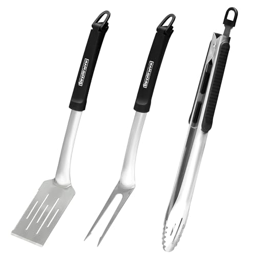 Set de 3 Utensilios para Parrilla de Acero Inoxidable 16in miniatura 1