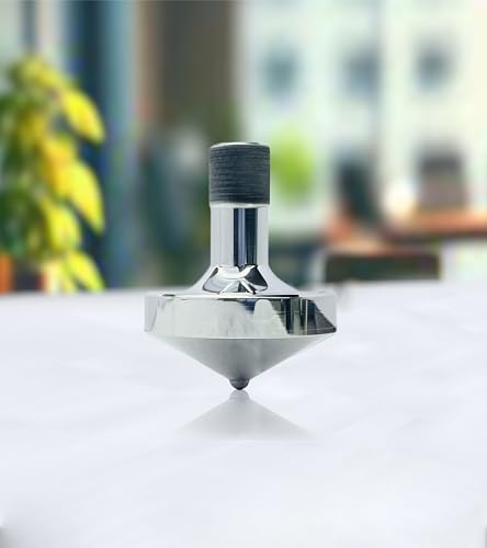Star Quick Links Premium Polished Spinning Top with 3 mm Stainless Steel Ball Tip High Performance Metal Top Spinner (Sharp Tip Spinning Top, Aluminium)