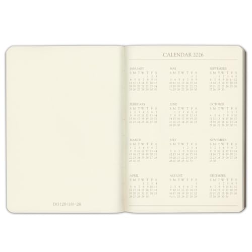 Gallery Leather Desk Monthly Planner 2026, Elegantly Bound Calendar Planner and Notebook with Stylish Gold-Gilded Page Edges, 18 Months - Acadia Hope - 8 x 5.5 ” - Thumbnail 3
