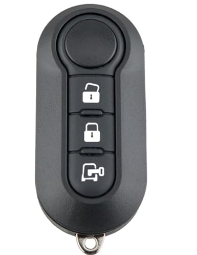 ENERGY01   Carcasa para llave de coche compatible con Fiat 500 Panda Punto Ducato Compatible con Citroen Relay Compatible Boxer Compatible Ford KA Vauxhall Combo Carcasa llave de 3 botones Hoja para