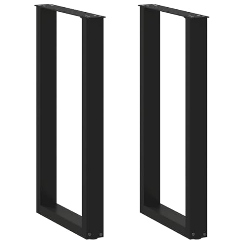 Patas de mesa de café, acero en forma de U, patas plegables de metal ajustables para muebles de bricolaje, 50 cm de altura, ideal para encimeras de cocina y loft
