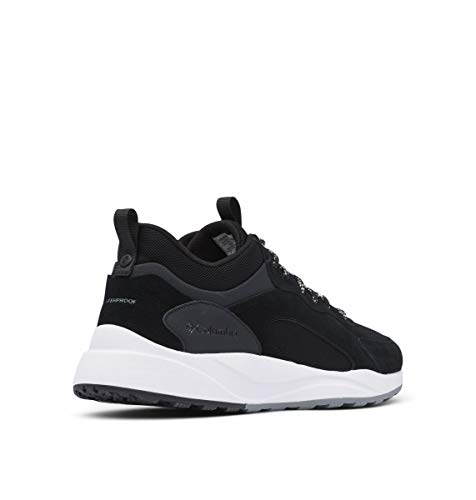 Columbia Men's Pivot Mid Waterproof Hiking Shoe, Black/White, 12