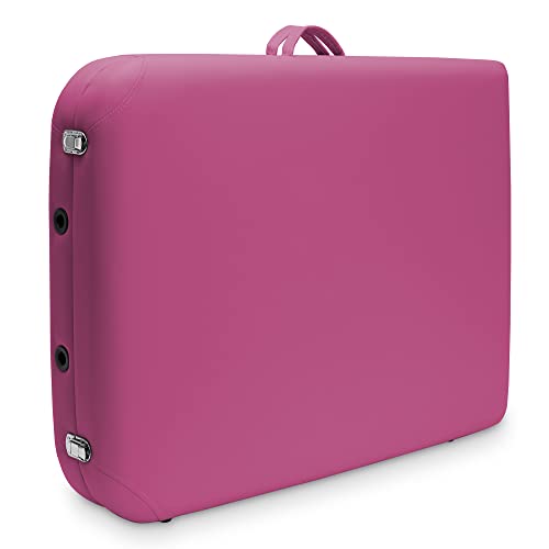 Saloniture Basic Portable Folding Massage Table - Hot Pink