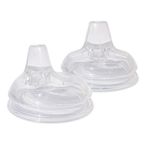 Soft Spout Sippy Cup Bottle Nipples for Comotomo Baby Bottle, 2 Pack | Fits 5 Ounce and 8 Ounce Bottles | Transition Nipples Convert Baby Bottle to Sippy Cup | Includes Nipple Storage Case