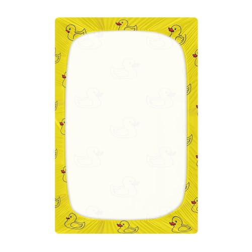 Image of Ducks Yellow Fitted Crib Sheet for Boys Girls Baby Bedsheet for Toddler Girl Boy,52 X 28 in