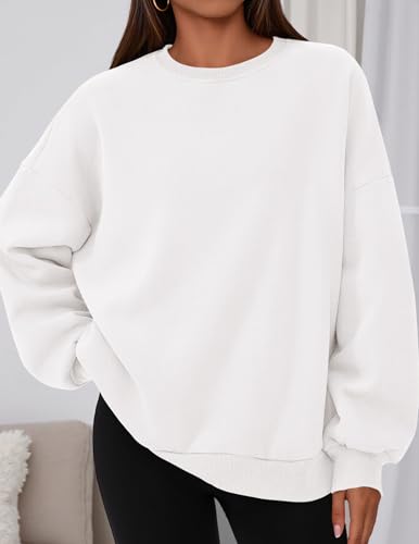PRETTYGARDEN Sweatshirt for Women Oversized Crewneck Long Sleeve Pullover Fleece Top 2025 Fall Winter Fashion Outfits Clothes