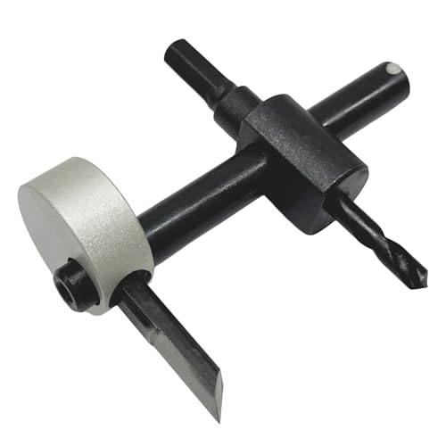 MIBRO 460271 - Cortador de agujeros circulares ajustable, plateado, negro