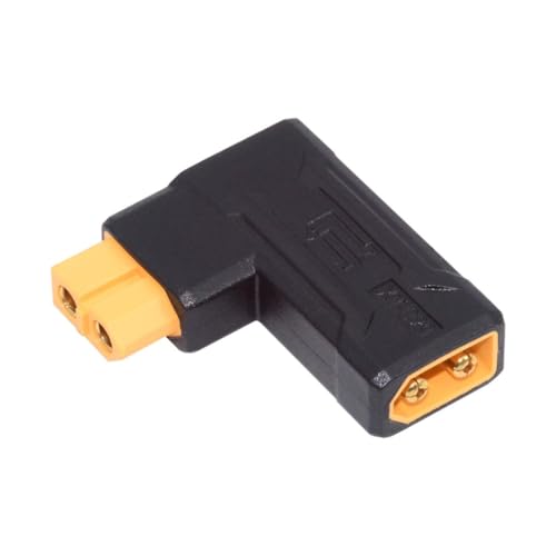chenyang XT60 to XT60 Adapter,XT60 Male to XT60 Female 90 Degree Right Angled Bidirectional Charging Conversion Adapter for Aircraft Model/Car Model/Remote Control Toy/Battery Charger