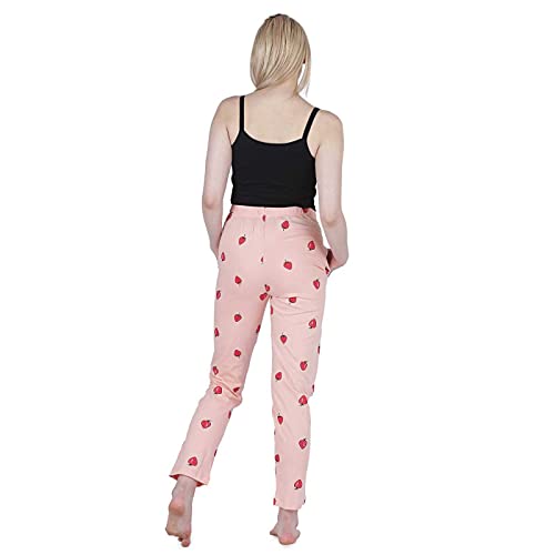 Image of Women's Cotton Printed Night Pyjama with Two Pockets