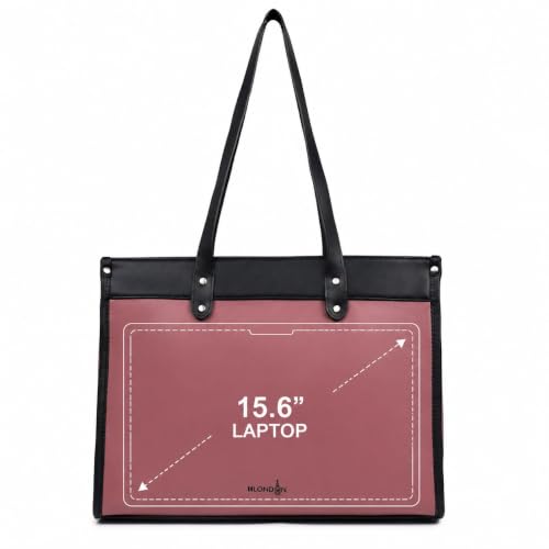 Image of K London Vegan Leather Handbag For Women-Girls | Satchel Bag for Womens | Fit Upto 15 Inch Laptop | Shoulder Bag | Ladies Purse | Tote Bag With Top Double Handle Handbag For Women