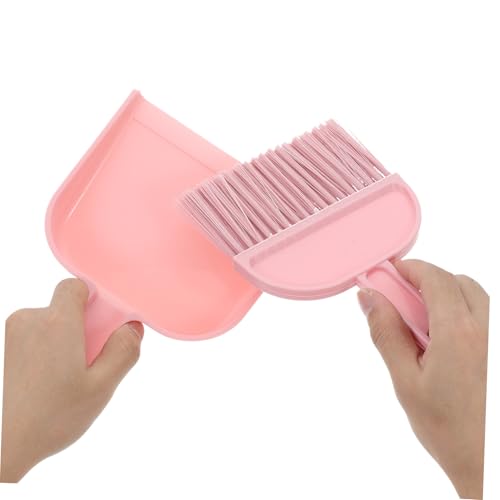LRXIYODE Mini Kehrschaufel und Besen Set Kompakt Klein Tragbar mit Weichen Borsten für Effektive Tischreinigung Haus Büro Auto Camping in Rosa – Bild 8