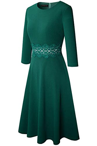 Image of HOMEYEE Women's Cocktail A-Line Embroidery Casual Party Summer Wedding Guest Dress A079