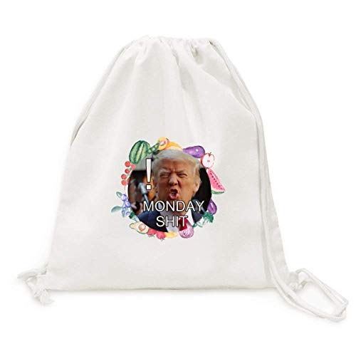 Sac en tissu Trump président ridicule pour fruits et légumes pliable