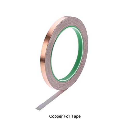 Image of Copper Foil Tape Conductive Adhesive Double Sided, [for EMI Shielding, Stained Glass, Paper Circuits, Grounding] - 5 /16 inch /66ft /2 Roll