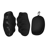 Menolana 2Pcs Weight Lifting Grips with EVA Case Hand Strengthener Gym Gloves Workout Grips for Gymnastics Rows Bar Women Men Fitness, Black