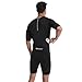 Lo.gas Triathlon Suits Mens,High Elasticity Breathable Quick-Drying Trisuit Race‌ Skinsuits Cycling Swimskin Bike Swim Run Black X-Large